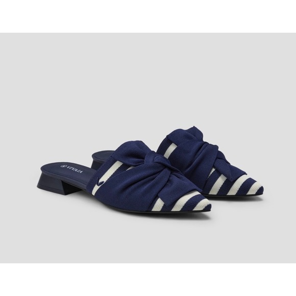 Vivaia Shoes - Vivaia Pointed Toe Knot Sandals Yaffa Navy Stripe Size 9